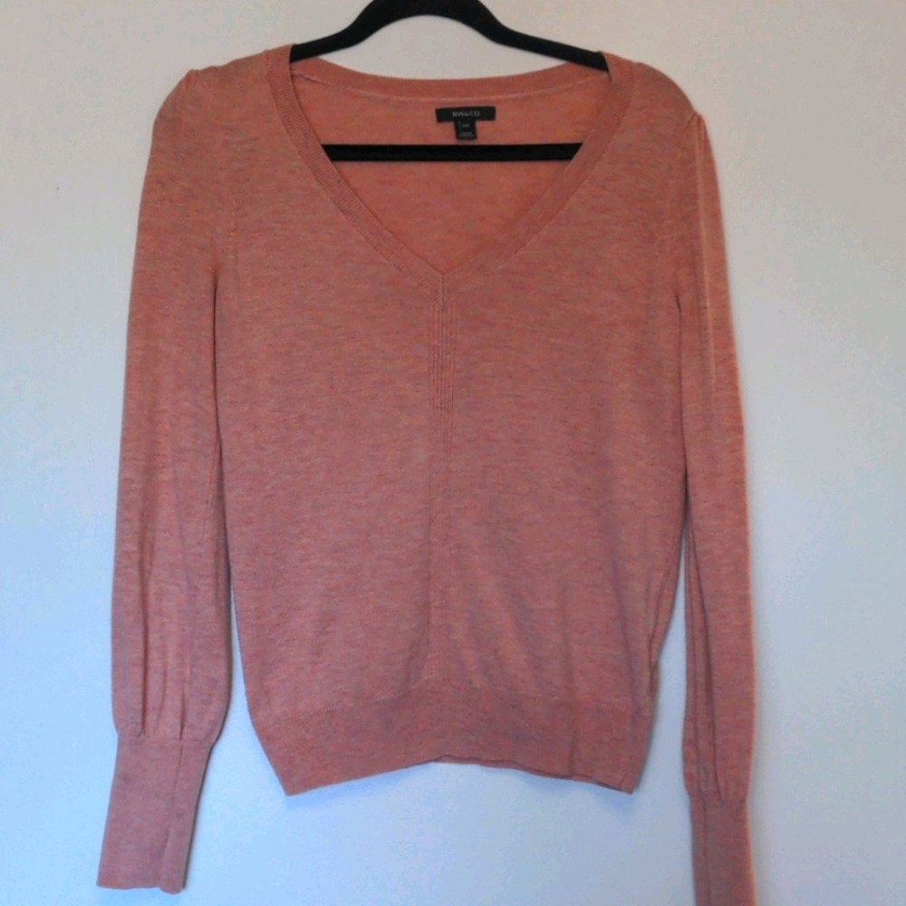 RW&CO Salmon V neck sweater